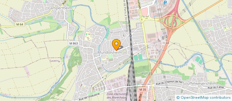 localisation de l'entreprise MONSIEUR CHRISTOPHE HENRY  MUNDOLSHEIM