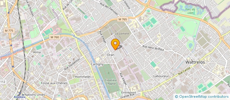 localisation de l'entreprise MONSIEUR CHRISTOPHE HENRY  ROUBAIX