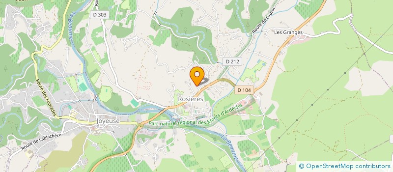 localisation de l'entreprise MONSIEUR CHRISTOPHE HIVET  JOYEUSE