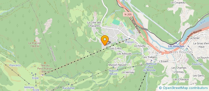 localisation de l'entreprise MONSIEUR CHRISTOPHE HOURLIER  LES HOUCHES