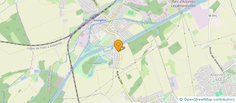 localisation de l'entreprise MONSIEUR CHRISTOPHE HUBAUT  DON