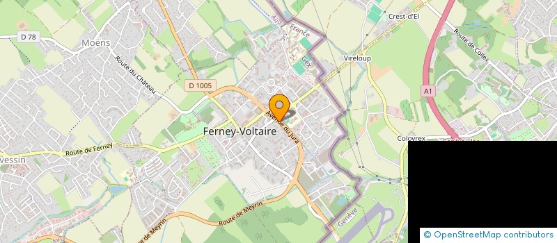 localisation de l'entreprise MONSIEUR CHRISTOPHE HUBERT à FERNEY-VOLTAIRE