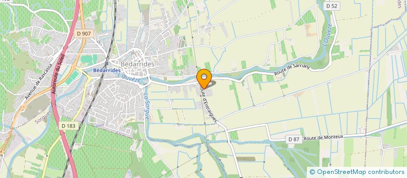 localisation de l'entreprise MONSIEUR CHRISTOPHE HUOT  BEDARRIDES