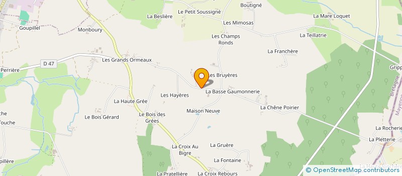 localisation de l'entreprise MONSIEUR CHRISTOPHE JULIOT  RANNEE