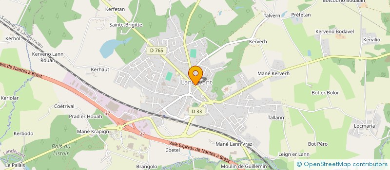 localisation de l'entreprise MONSIEUR CHRISTOPHE KERNIN  LANDEVANT