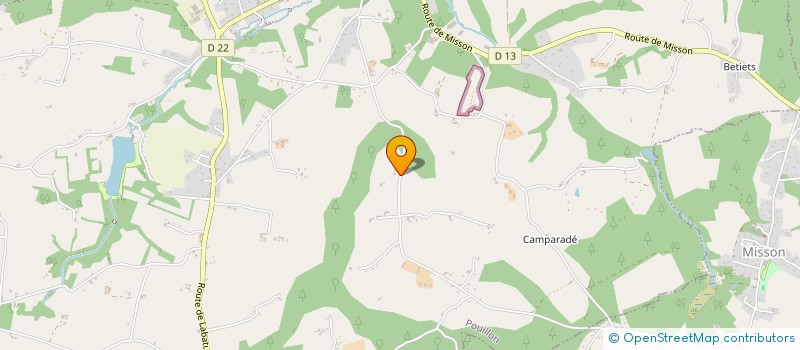 localisation de l'entreprise MONSIEUR CHRISTOPHE LABASTIE  POUILLON