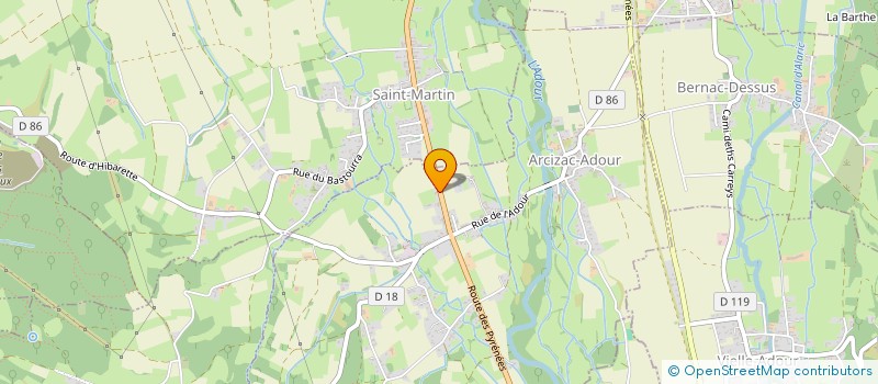 localisation de l'entreprise MONSIEUR CHRISTOPHE LABORDE  ARCIZAC-ADOUR