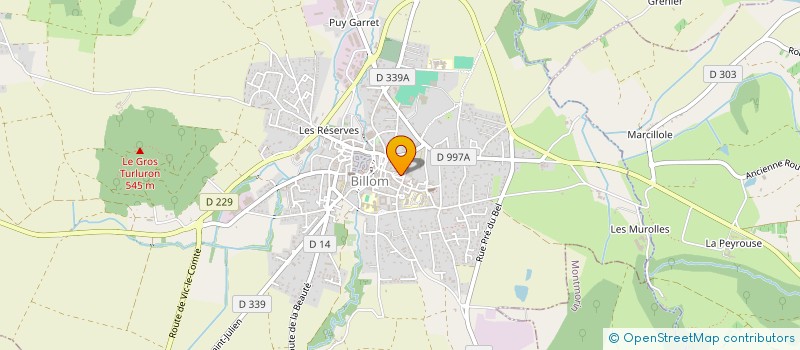 localisation de l'entreprise MONSIEUR CHRISTOPHE LAGARDE  BILLOM