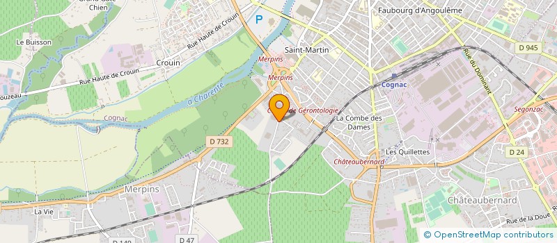localisation de l'entreprise MONSIEUR CHRISTOPHE LAGUERRE à COGNAC