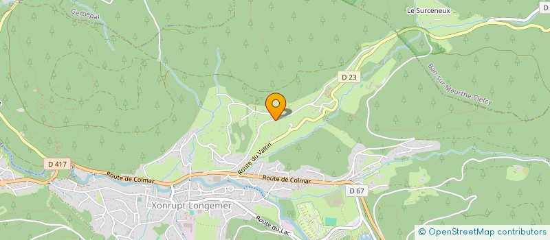 localisation de l'entreprise MONSIEUR CHRISTOPHE LALEVEE  XONRUPT-LONGEMER