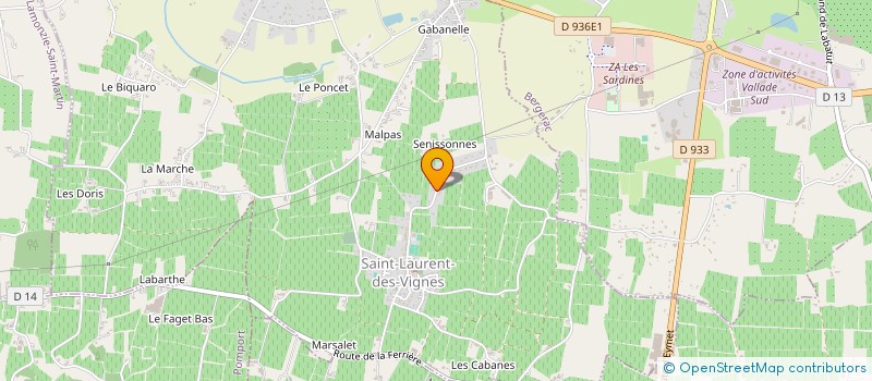 localisation de l'entreprise MONSIEUR CHRISTOPHE LAPARRE  SAINT-LAURENT-DES-VIGNES