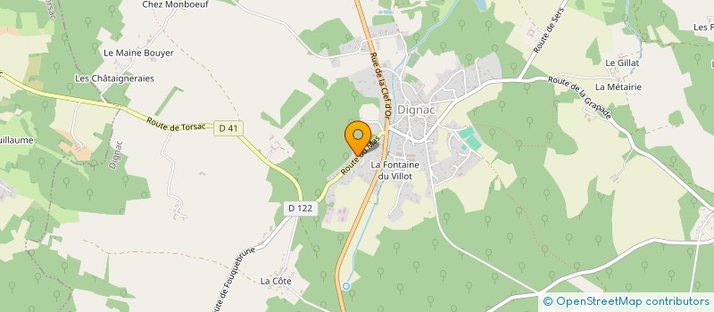 localisation de l'entreprise MONSIEUR CHRISTOPHE LAPIERRE  DIGNAC