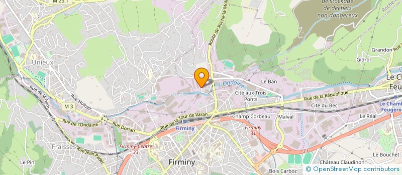 localisation de l'entreprise MONSIEUR CHRISTOPHE LARZAT  FIRMINY