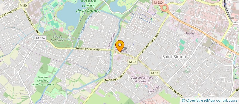 localisation de l'entreprise MONSIEUR CHRISTOPHE LAVIGNE  CUGNAUX