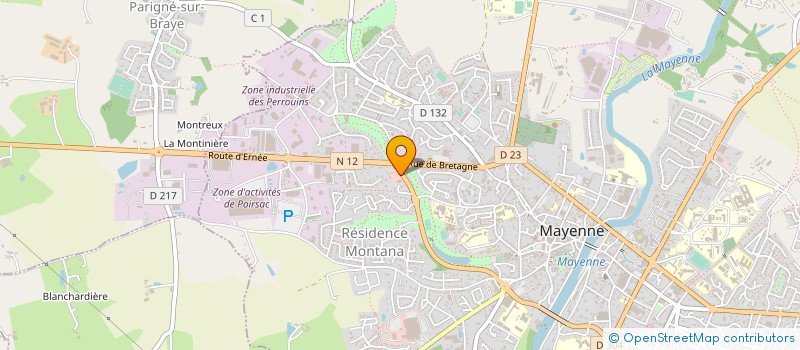 localisation de l'entreprise MONSIEUR CHRISTOPHE LE BERT  MAYENNE