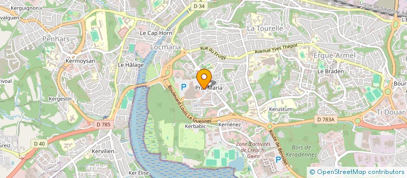 localisation de l'entreprise MONSIEUR CHRISTOPHE LE GARREC à QUIMPER