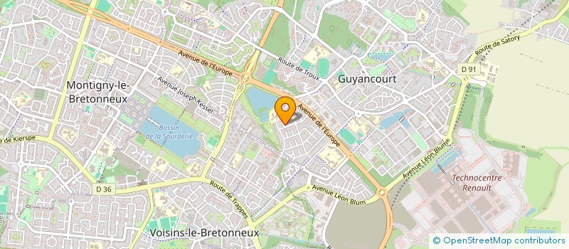 localisation de l'entreprise MONSIEUR CHRISTOPHE LE MOIGNE  GUYANCOURT