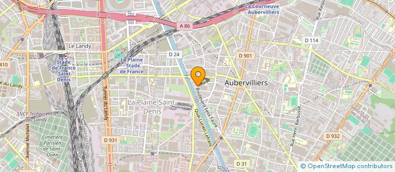 localisation de l'entreprise MONSIEUR CHRISTOPHE LEFEBVRE  AUBERVILLIERS