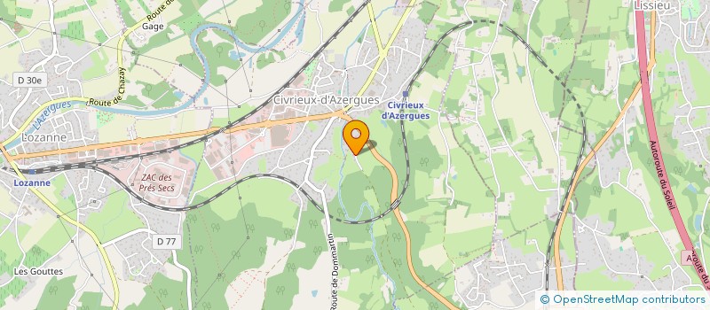 localisation de l'entreprise MONSIEUR CHRISTOPHE LEFEBVRE  CIVRIEUX-D'AZERGUES