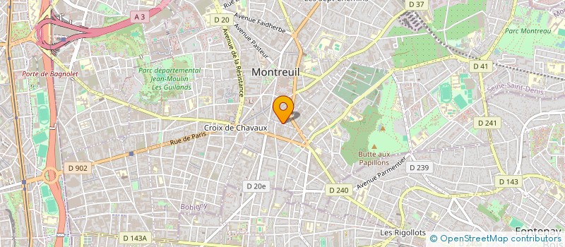localisation de l'entreprise MONSIEUR CHRISTOPHE LEGENDRE à MONTREUIL