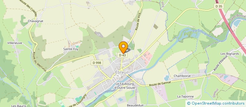 localisation de l'entreprise MONSIEUR CHRISTOPHE LEGENDRE  EBREUIL