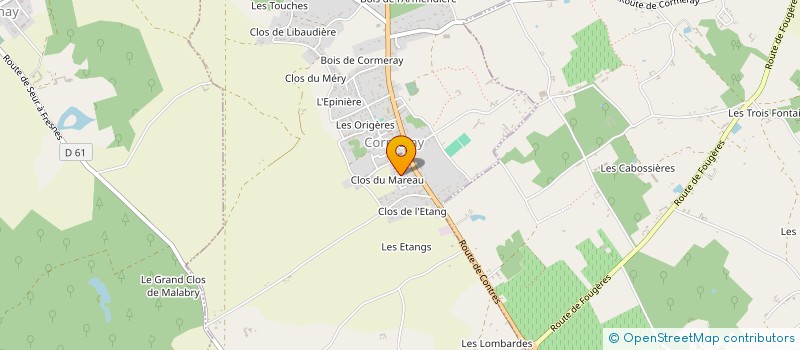 localisation de l'entreprise MONSIEUR CHRISTOPHE LEROY  CORMERAY