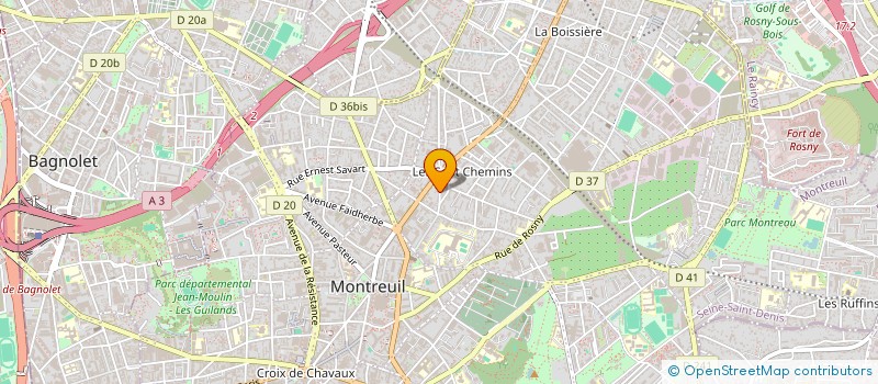 localisation de l'entreprise MONSIEUR CHRISTOPHE LESAULNIER à MONTREUIL