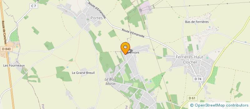 localisation de l'entreprise MONSIEUR CHRISTOPHE LETOURNEUR  FERRIERES-HAUT-CLOCHER