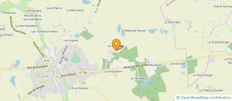 localisation de l'entreprise MONSIEUR CHRISTOPHE LIAIGRE  BEAUPREAU-EN-MAUGES