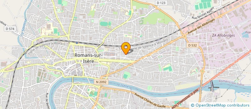 localisation de l'entreprise MONSIEUR CHRISTOPHE LYONNET à ROMANS-SUR-ISERE