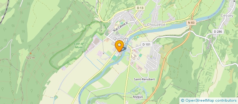 localisation de l'entreprise MONSIEUR CHRISTOPHE MADOZ  QUINGEY