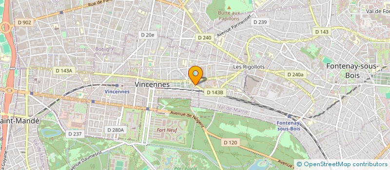 localisation de l'entreprise MONSIEUR CHRISTOPHE MAHIEU à VINCENNES