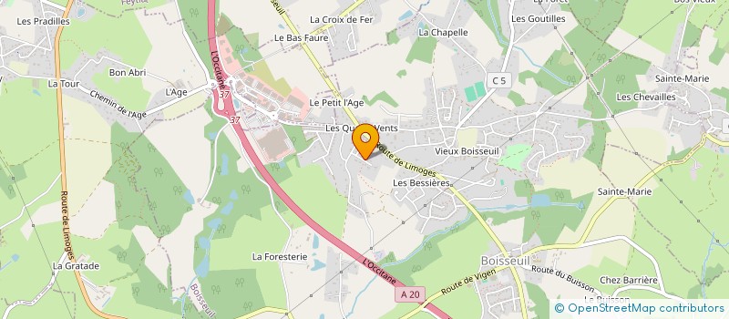 localisation de l'entreprise MONSIEUR CHRISTOPHE MALABRE à BOISSEUIL