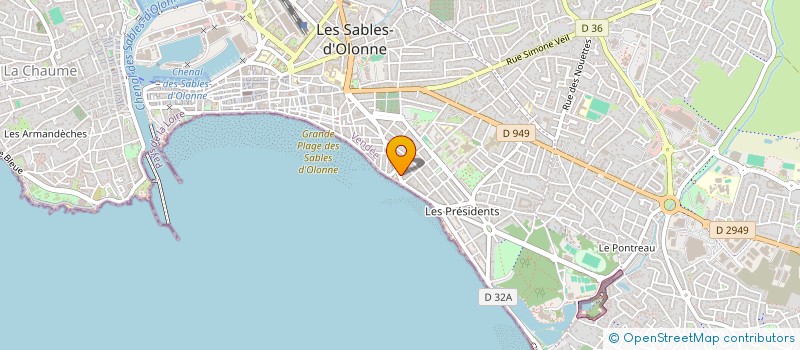 localisation de l'entreprise MONSIEUR CHRISTOPHE MALARD à LES SABLES D'OLONNE