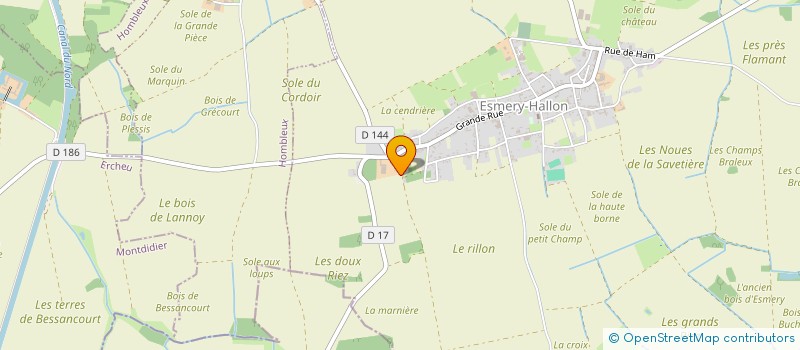 localisation de l'entreprise MONSIEUR CHRISTOPHE MARIE à ESMERY-HALLON
