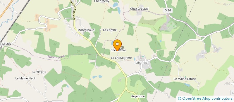 localisation de l'entreprise MONSIEUR CHRISTOPHE MARRONNEAUD à JUIGNAC
