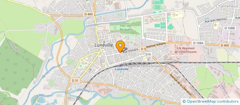 localisation de l'entreprise MONSIEUR CHRISTOPHE MARTIN  LUNEVILLE