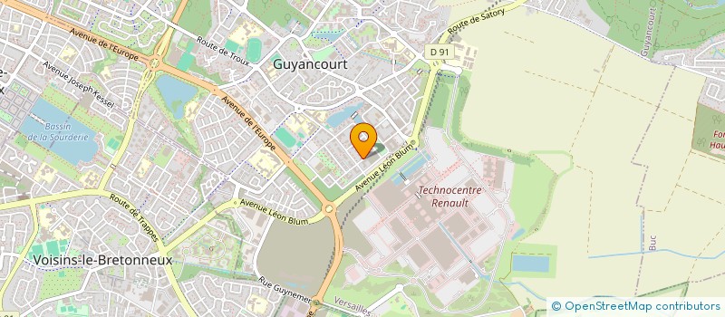 localisation de l'entreprise MONSIEUR CHRISTOPHE MARTIN  GUYANCOURT