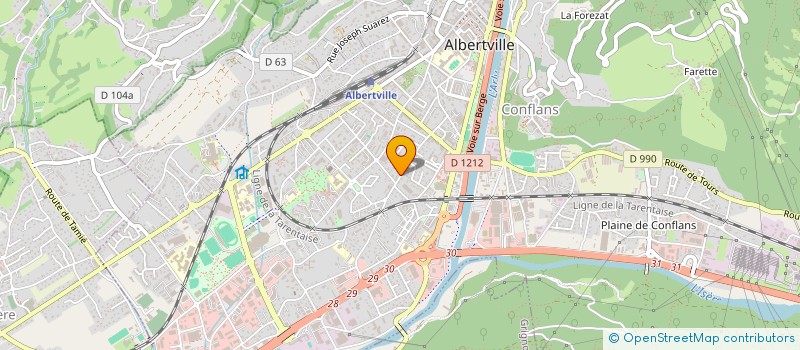 localisation de l'entreprise MONSIEUR CHRISTOPHE MARTIN  ALBERTVILLE