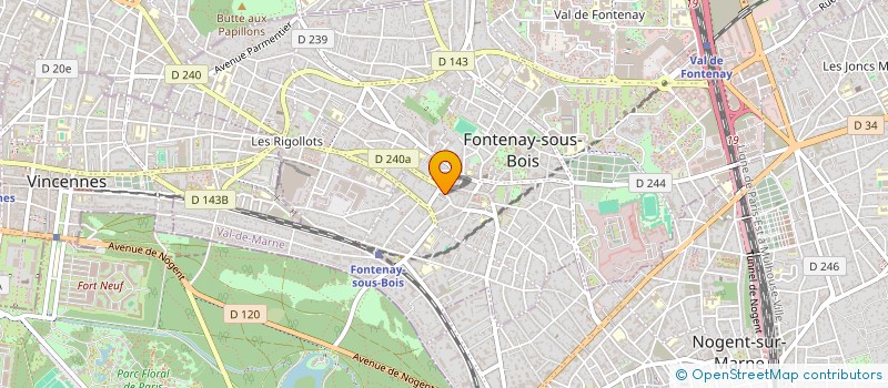 localisation de l'entreprise MONSIEUR CHRISTOPHE MENARD à FONTENAY-SOUS-BOIS
