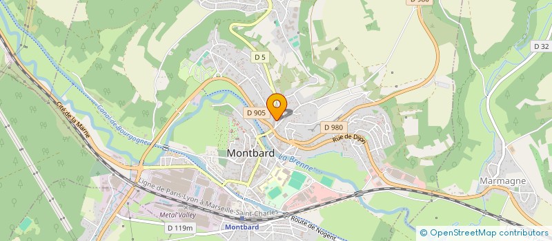 localisation de l'entreprise MONSIEUR CHRISTOPHE MENU  MONTBARD