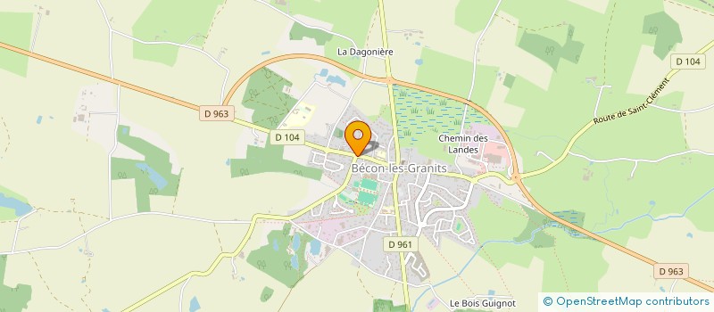 localisation de l'entreprise MONSIEUR CHRISTOPHE MERLE  BECON-LES-GRANITS