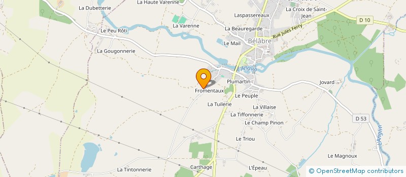 localisation de l'entreprise MONSIEUR CHRISTOPHE MICHON à BELABRE