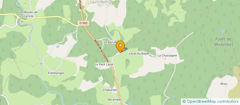 localisation de l'entreprise MONSIEUR CHRISTOPHE MICHOT  PEYRELEVADE