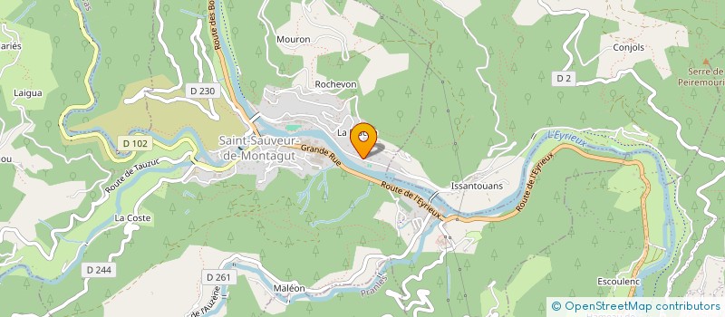 localisation de l'entreprise MONSIEUR CHRISTOPHE MOINS  SAINT-SAUVEUR-DE-MONTAGUT