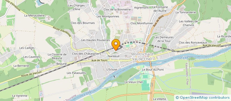 localisation de l'entreprise MONSIEUR CHRISTOPHE MORIN  MONTRICHARD VAL DE CHER