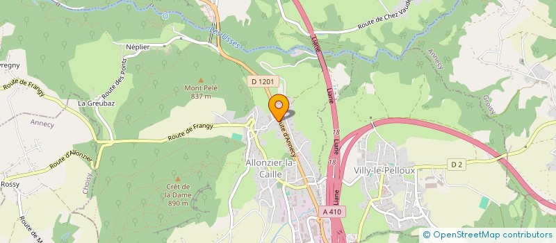 localisation de l'entreprise MONSIEUR CHRISTOPHE MOUFLIER  ALLONZIER-LA-CAILLE