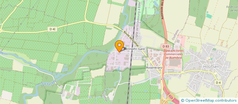 localisation de l'entreprise MONSIEUR CHRISTOPHE MULLER  BENNWIHR