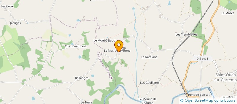 localisation de l'entreprise MONSIEUR CHRISTOPHE PALLIER à SAINT-OUEN-SUR-GARTEMPE