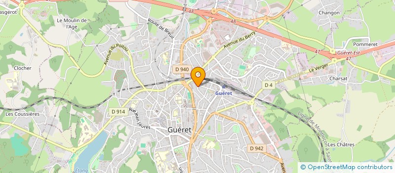 localisation de l'entreprise MONSIEUR CHRISTOPHE PATELOUX à GUERET